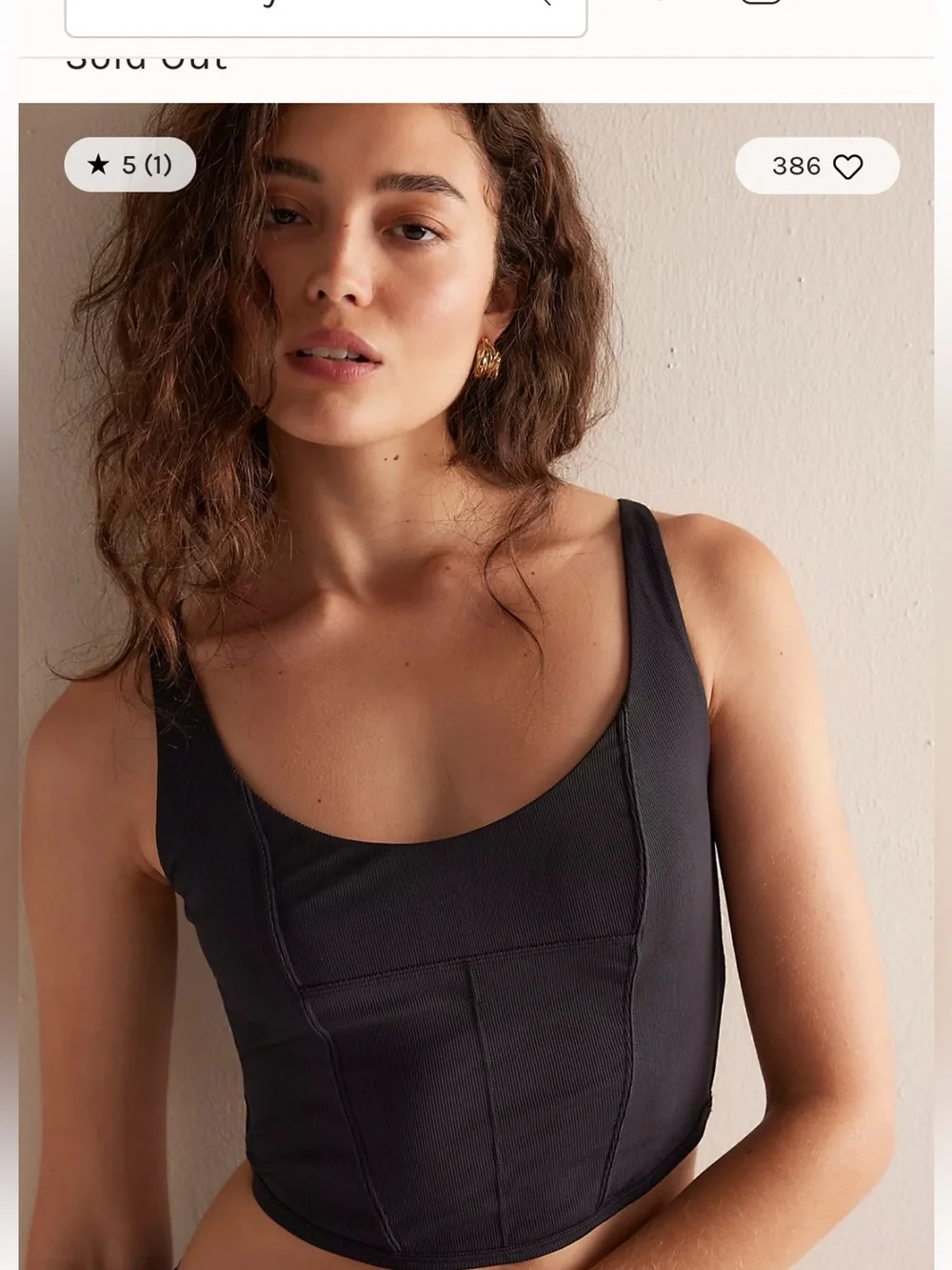 Free People Intimately Full Moon Corset Tank Size M NWT
